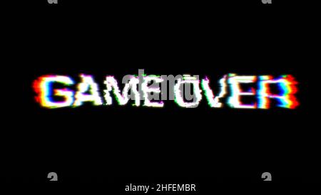 Glitch jeu plus dans le style vintage 3D Old tv 3D rendu Banque D'Images