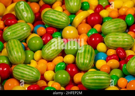 Full Frame Shot de bonbons multicolores Banque D'Images