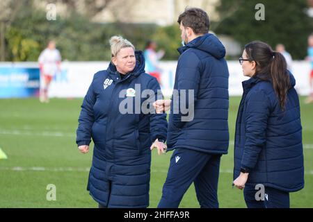 Preston, Royaume-Uni.16th janvier 2022.Preston, Angleterre, janvier 16th 2 Gemma Donnelly (#Blackburn Rovers Manager) avant le match de championnat FA Womens entre Blackburn Rovers et Bristol City au stade Sir Tom Finney à Preston, Angleterre Paul Roots/SPP crédit: SPP Sport Press photo./Alamy Live News Banque D'Images