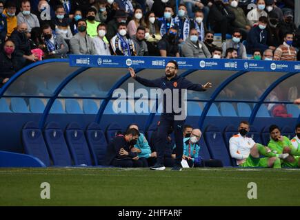 Majorque, Majorque, Espagne.16th janvier 2022.MALLORCA - JANVIER 16: Directeur de Valence José Bordalás pendant la ronde 16 du match Copa del Rey entre CD Atlético Baleares et Valence à l'Estadio Balear le 16 janvier 2022 à Majorque, Espagne.(Image de crédit : © Sara ARIB/PX Imagens via ZUMA Press Wire) Banque D'Images