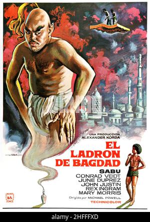 LE VOLEUR DE BAGDAD (1940), DIRIGÉ PAR LUDWIG BERGER, WILLIAM CAMERON MENZIES, MICHAEL POWELL, ALEXANDER KORDA, ZOLTAN KORDA ET TIM WHELAN.Crédit: KORDA / Album Banque D'Images