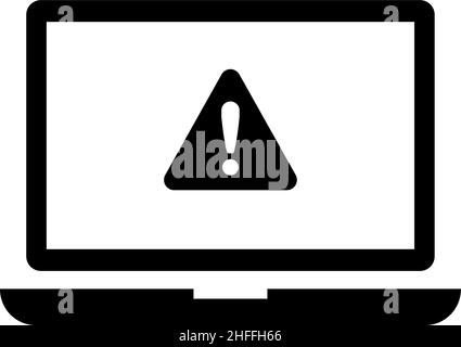 Illustration de l'icône du vecteur de repère d'alerte de l'ordinateur Illustration de Vecteur