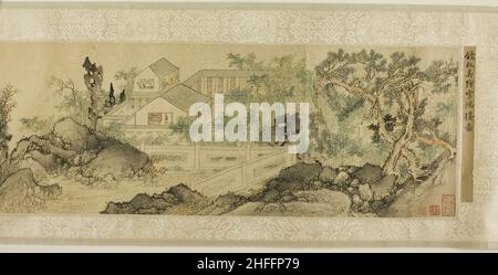 Le Pavillon Xuehong dans un jardin de Scholar, dynastie Qing (1644-1911), 1831. Banque D'Images