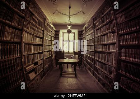 Ancienne bibliothèque de l'abbaye de Novacella Banque D'Images