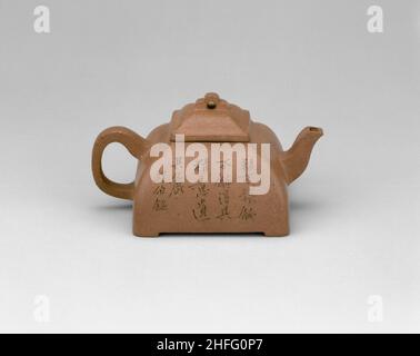 "Guleng" Teapot, dynastie Qing (1644-1911), début du 19th siècle. Banque D'Images