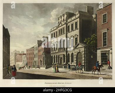 Powerscourt House, Dublin, publié en juillet 1795. Banque D'Images