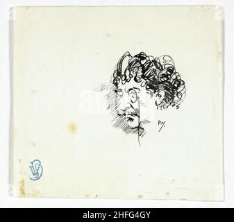 Croquis de la tête de Whistler, c.1895. Banque D'Images