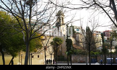 Eglise de Sant Martí de Provenzals, Barcelone, Catalogne, Espagne, Europe Banque D'Images