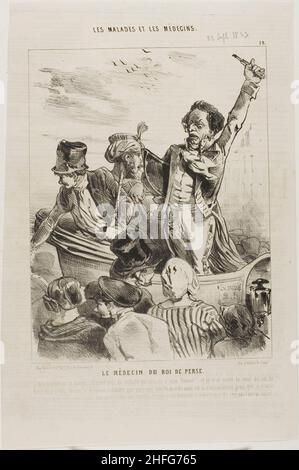 Le docteur du roi de Perse (planche 19), 1843. Banque D'Images