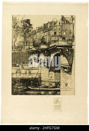 Le Pont neuf, Paris (avec remarque), 1906. Banque D'Images