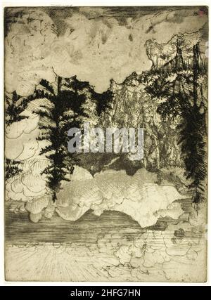 The Two Pines, Suisse, 1908. Banque D'Images