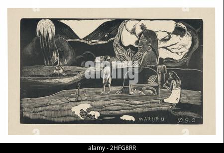 Maruru (offrandes de gratitude), de la suite Noa Noa, 1893/94, imprimé le 1941/42. Banque D'Images