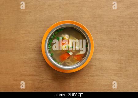 Soupe de canard et de légumes salés avec vue sur le dessus nourriture de chines Banque D'Images