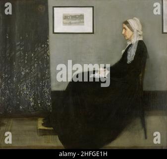 James Abbott McNeill Whistler - Arrangement en gris et noir - Portrait de la mère de l'artiste, 1871, huile sur toile, Paris, France Banque D'Images