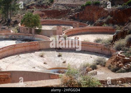 Mines d'or abandonnées (Minas de Oro) à Rodalquilar, Espagne Banque D'Images