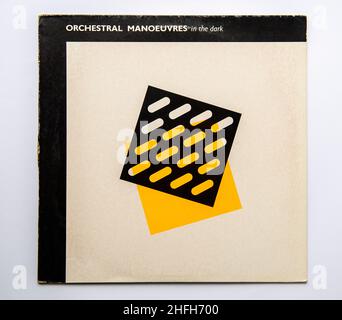 Couverture du premier album éponyme de orchestral manoeuvres in the Dark (OMD), sorti en 1980 Banque D'Images