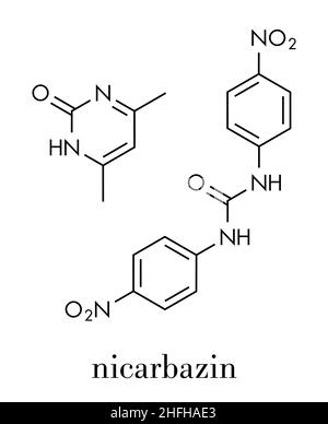 Nicarbazine coccidiostatique mélange. Formule topologique. Illustration de Vecteur