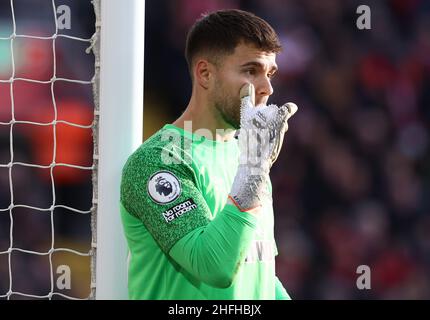 Liverpool, Angleterre, le 16th janvier 2022.Alvaro Fernandez de Brentford lors du match de la Premier League à Anfield, Liverpool.Crédit photo à lire: Darren Staples / Sportimage crédit: Sportimage / Alay Live News Banque D'Images