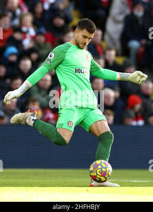 Liverpool, Angleterre, le 16th janvier 2022.Alvaro Fernandez de Brentford lors du match de la Premier League à Anfield, Liverpool.Crédit photo à lire: Darren Staples / Sportimage crédit: Sportimage / Alay Live News Banque D'Images