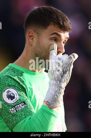 Liverpool, Angleterre, le 16th janvier 2022.Alvaro Fernandez de Brentford lors du match de la Premier League à Anfield, Liverpool.Crédit photo à lire: Darren Staples / Sportimage crédit: Sportimage / Alay Live News Banque D'Images