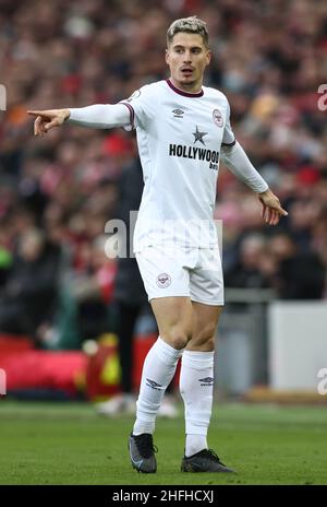 Liverpool, Angleterre, le 16th janvier 2022.Sergi Canos de Brentford lors du match de la Premier League à Anfield, Liverpool.Crédit photo à lire: Darren Staples / Sportimage crédit: Sportimage / Alay Live News Banque D'Images