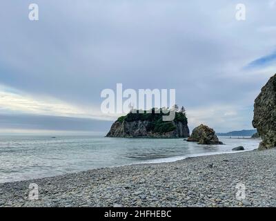 Ruby Beach est la plage la plus au nord des plages du sud dans la partie côtière du parc national olympique, dans l'État américain de Washington. Il est situé Banque D'Images