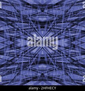 3D a rendu le motif architectural dans la couleur très Peri de 2022 de l'année.Peut être stylisé symétriquement pour les dessins de mode art déco ou asymétrique Banque D'Images
