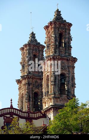 Nouvelle église baroque espagnole de Santa Prisca (Templo de Santa Prisca), Taxco de Alarcon, état de Guerrero, Mexique, Amérique du Nord Banque D'Images