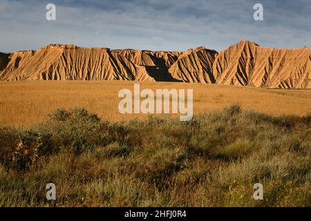 Espagne, province de Navarre, Bardenas Reales, désert de Bardenas Banque D'Images