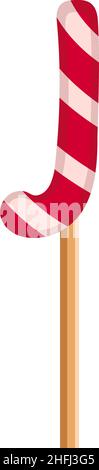 Lettre J de sucettes rouges et blanches à rayures.Police ou décoration festive pour les vacances ou la fête.Illustration vectorielle plate Illustration de Vecteur