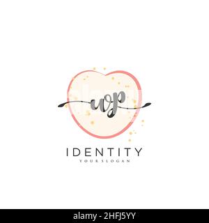 WP Handwriting logo vector art de la signature initiale, mariage, mode, jowerly, boutique,floral et botanique avec modèle créatif pour n'importe quelle entreprise Illustration de Vecteur