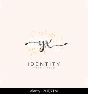 YX Handwriting logo vector art de la signature initiale, mariage, mode, bijoux, boutique,floral et botanique avec modèle créatif pour n'importe quelle entreprise Illustration de Vecteur