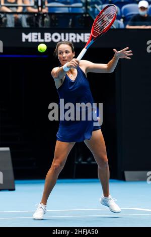 Melbourne, Australie.17th janvier 2022.Tennis: Grand Chelem - Open d'Australie, WTA Tour, célibataires, femmes, 1st ronde: Maria (Allemagne) - Sakkari (Grèce).Tatjana Maria est en action.Credit: Frank Molter/dpa/Alay Live News Banque D'Images