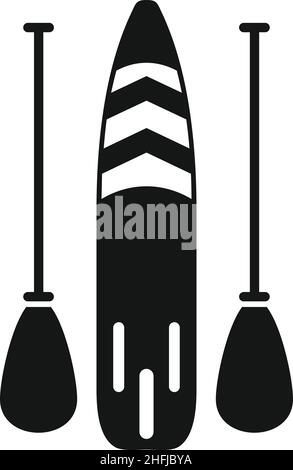 Vecteur simple de l'icône de paddleboard SUP.Palette.Support de surf Illustration de Vecteur