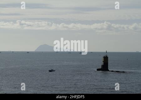 Minamichita, Aichi, Japon, 2022/15/01 , vue de l'île de Toba depuis la péninsule de Chita (Chita Hantou) est une péninsule au sud de la préfecture d'Aichi, cent Banque D'Images