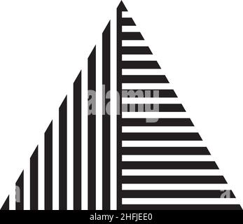 Triangle logo design inspiration modèle vectoriel Illustration de Vecteur