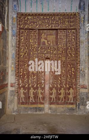 Scènes de la tombe de Mehu, Saqqara, Egypte Banque D'Images