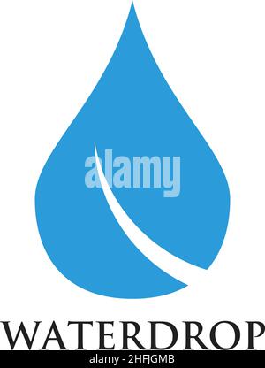 Modèle vectoriel d'inspiration avec logo Water Drop Icon Illustration de Vecteur