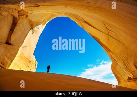 Paysages naturels inhabituels - les colonnes du lac Crowley en Californie, États-Unis. Banque D'Images