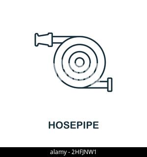 Icône de flexible.Elément de ligne de la collection agricole.Signe d'icône de l'équipe linéaire pour la conception de sites Web, les infographies et plus encore. Illustration de Vecteur