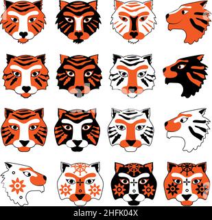 Illustrations pour le nouvel an chinois 2022, année du tigre.Nouvelle année lunaire 2022.Arrière-plan, bannière, carte de vœux pour le nouvel an chinois Illustration de Vecteur