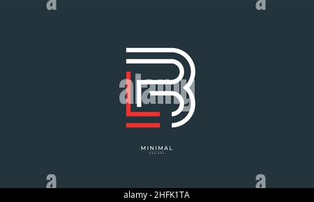 Lettre alphabétique logo BL ou LB Illustration de Vecteur