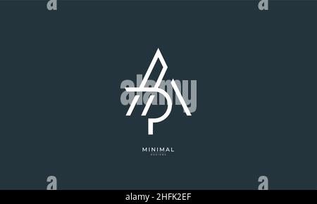 Lettre alphabétique logo d'icône AP ou PA Illustration de Vecteur