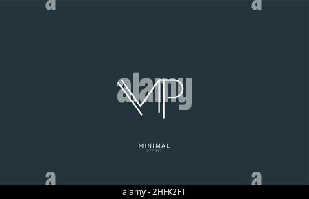 Lettre alphabet icône logo MP Illustration de Vecteur