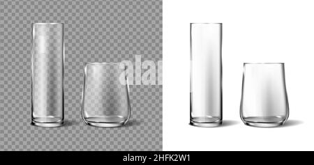 jeu d'icônes réaliste.Isolé.Plis transparents sur fond blanc ou transparent.Taille haute et courte. Illustration de Vecteur