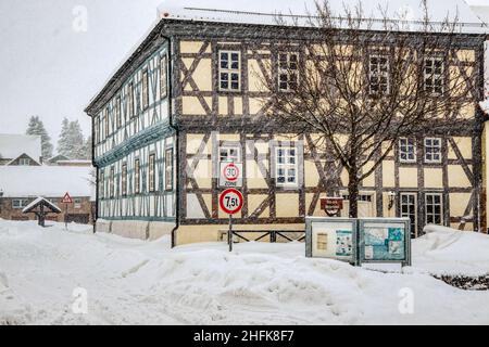 Güntersberge im Harz Selketal Winterimpressionen Banque D'Images