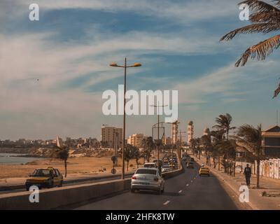 Dakar, Sénégal, Afrique - février 2019 : la vie quotidienne dans les rues de Dakar. Banque D'Images