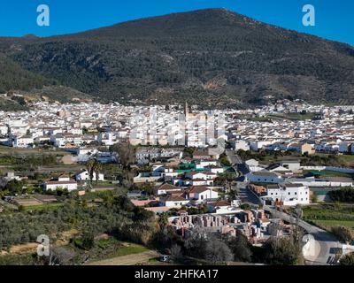 Municipalité d'Algodonales dans la comarca des villages blancs de la province de Cadix, Espagne Banque D'Images