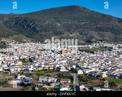 Municipalité d'Algodonales dans la comarca des villages blancs de la province de Cadix, Espagne Banque D'Images