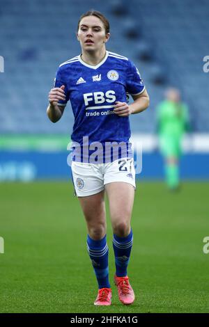 LEICESTER, ROYAUME-UNI.16th JANV. Shannon O'Brien de Leicester City photographiée lors du match Barclays FA Women's Super League entre Leicester City et Brighton et Hove Albion au King Power Stadium, Leicester, le dimanche 16th janvier 2022.(Crédit : Kieran Riley | INFORMATIONS MI) crédit : INFORMATIONS MI et sport /Actualités Alay Live Banque D'Images